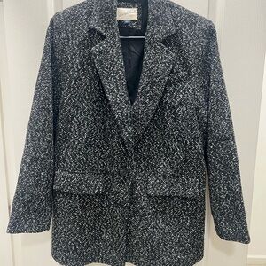 Universal Threads Black and White Tweed Blazer